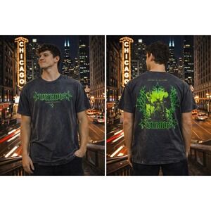 Vitriol Shadows of Oblivion T-Shirt Gray Band Tee Graphic Print Large